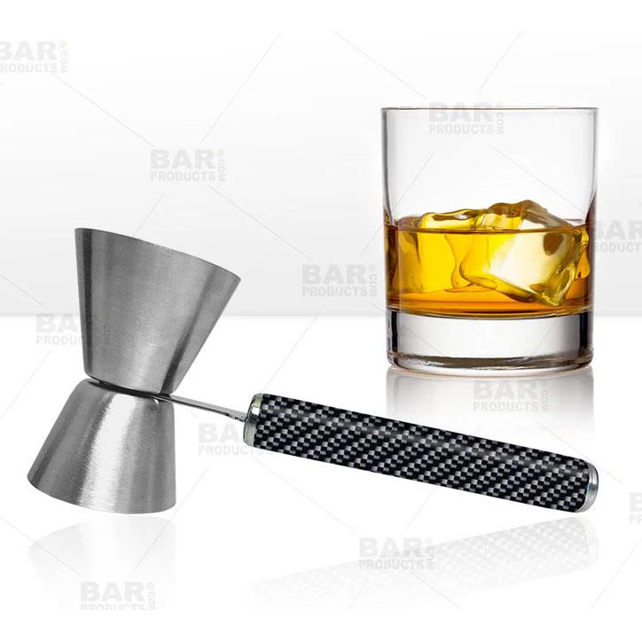 Carbon Fiber Jigger with Printed Handle Design - .75oz x 1.25oz - Image 2