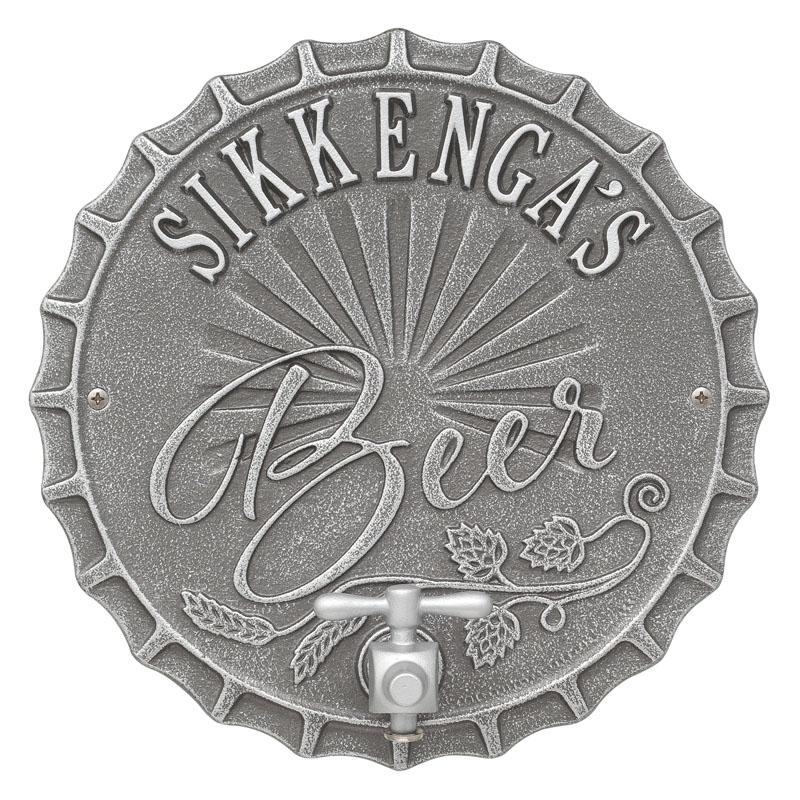 Cast Aluminum Plaque (and Bottle Opener) - Bottle Cap Brew Design - CUSTOMIZABLE - Image 9