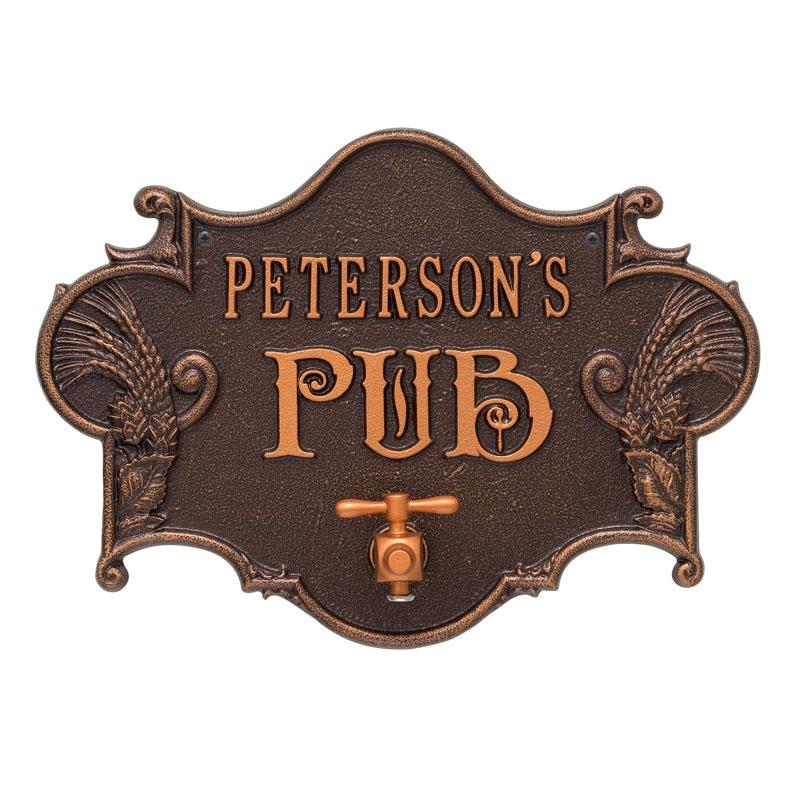 Cast Aluminum Plaque (and Bottle Opener) - Hops and Barley Beer Pub Design - CUSTOMIZABLE - Image 5