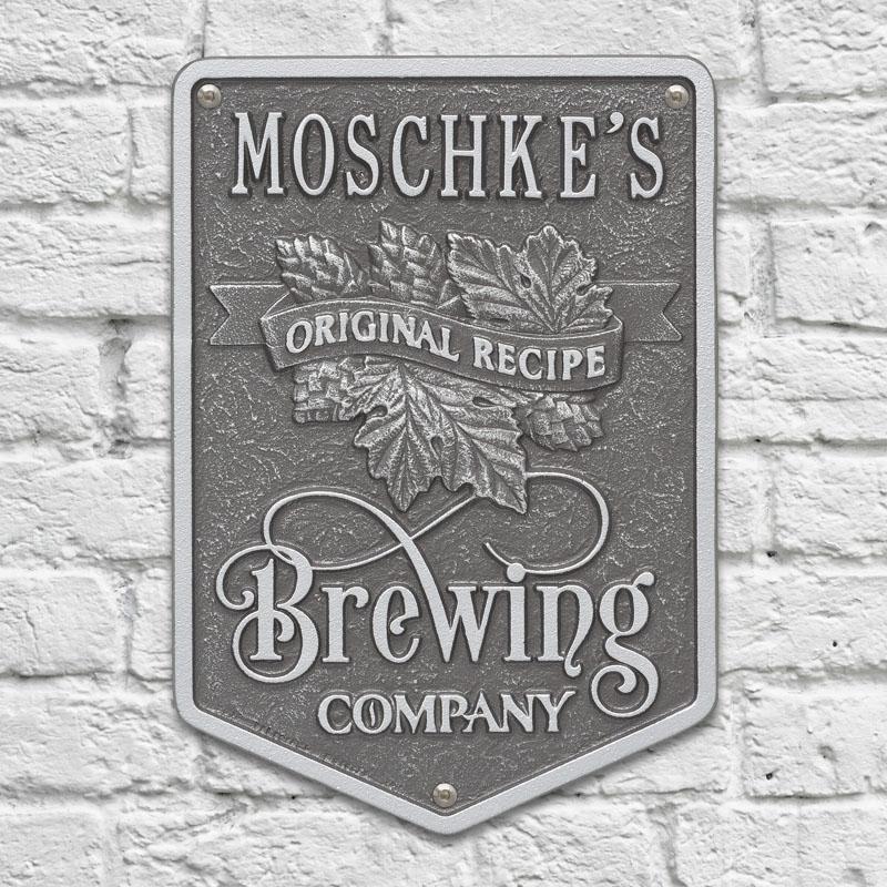 Cast Aluminum Plaque - Brewing Company "Original Recipe" Design - CUSTOMIZABLE - Image 3