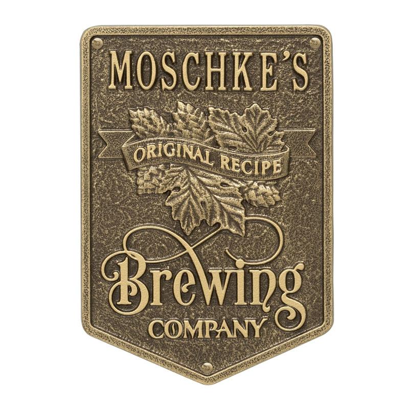 Cast Aluminum Plaque - Brewing Company "Original Recipe" Design - CUSTOMIZABLE - Image 9