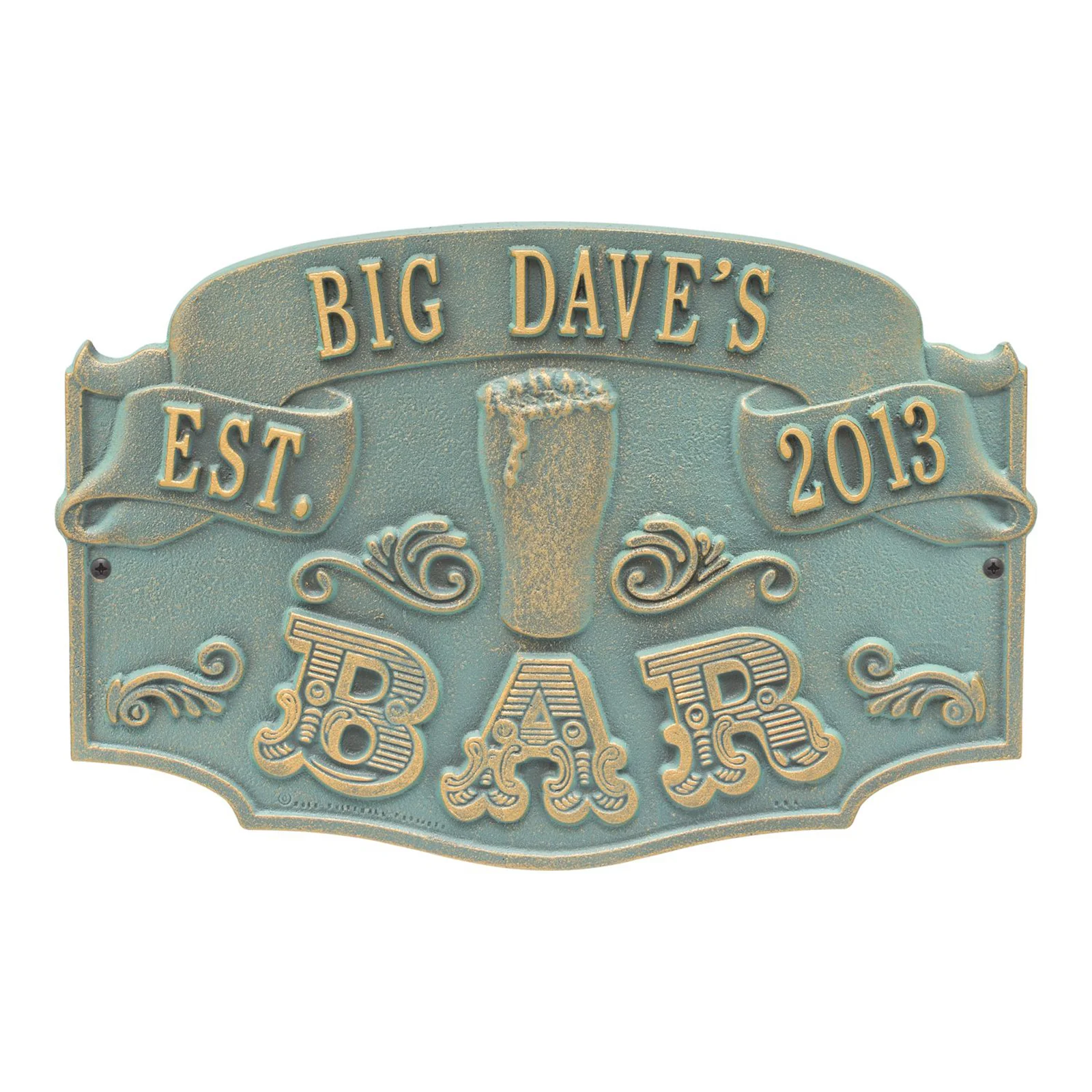 Cast Aluminum Plaque - "Established Bar" - CUSTOMIZABLE - Image 8