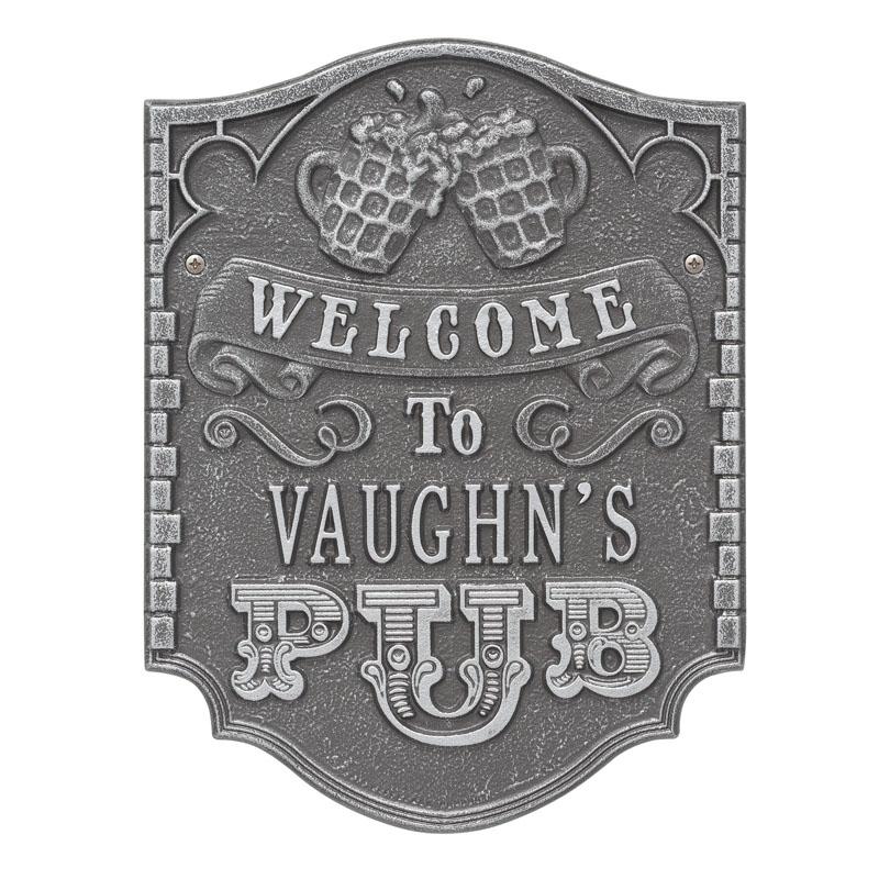 Cast Aluminum Plaque - Pub "Welcome" Design - CUSTOMIZABLE - Image 9