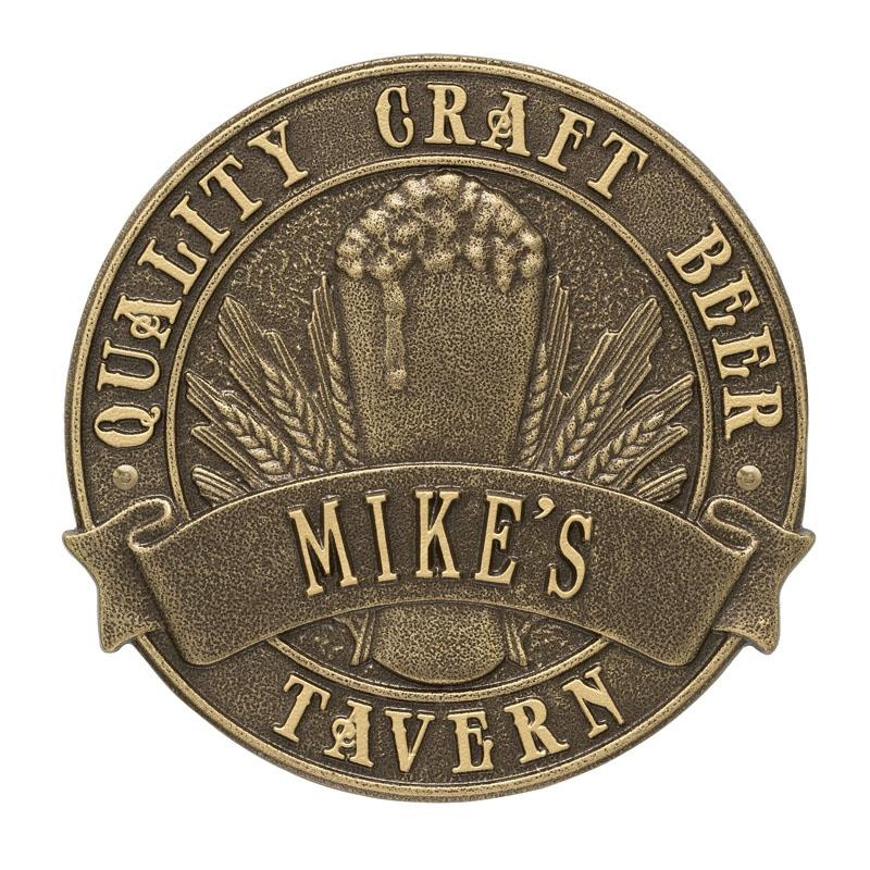 Cast Aluminum Plaque - "Round" Quality Craft Beer - CUSTOMIZABLE - Image 4