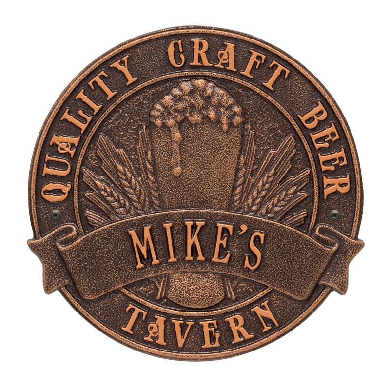 Cast Aluminum Plaque - "Round" Quality Craft Beer - CUSTOMIZABLE - Image 5
