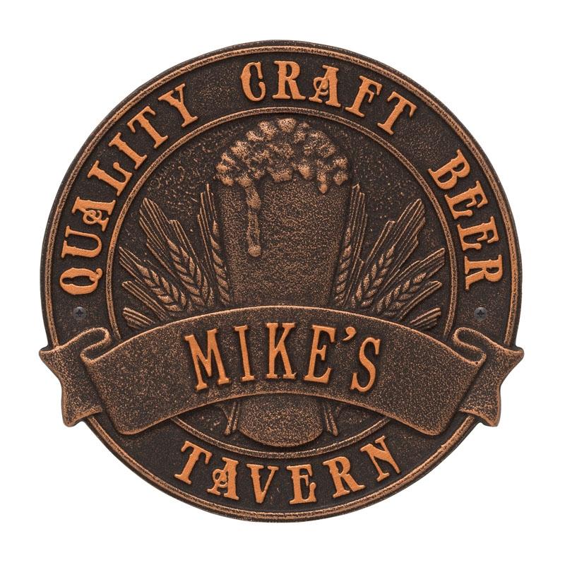 Cast Aluminum Plaque - "Round" Quality Craft Beer - CUSTOMIZABLE - Image 7