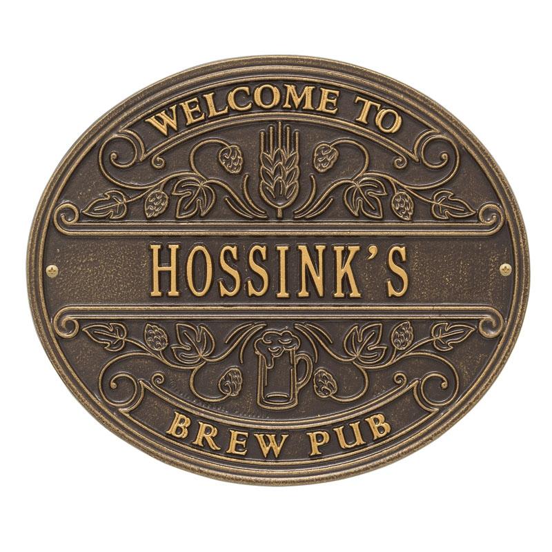 Cast Aluminum Plaque - Welcome Brew Pub - CUSTOMIZABLE - Image 8