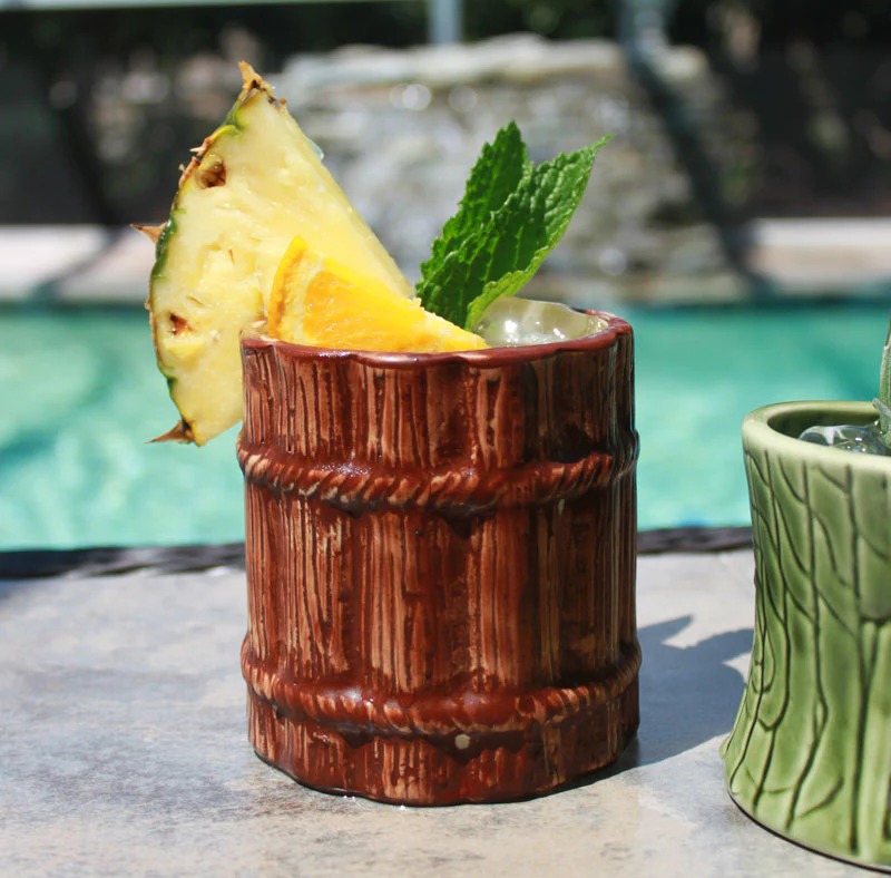 Ceramic Rum Barrel Tiki Mug - 12 oz - Image 4