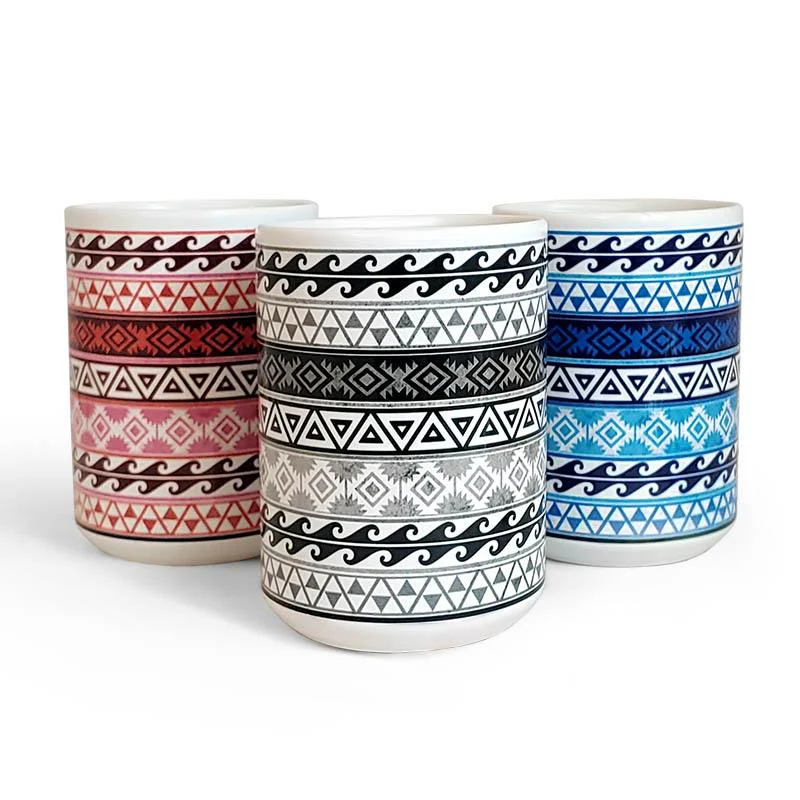 Ceramic Mugs - Aztec Pattern - Color Variants - 15 oz