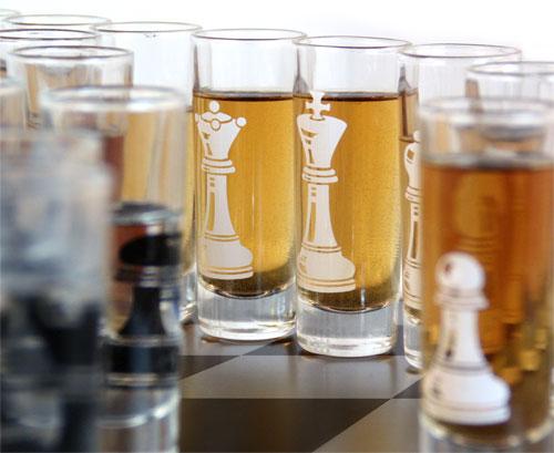 Chess Set - 2 ounce Shot Glass (32 piece)