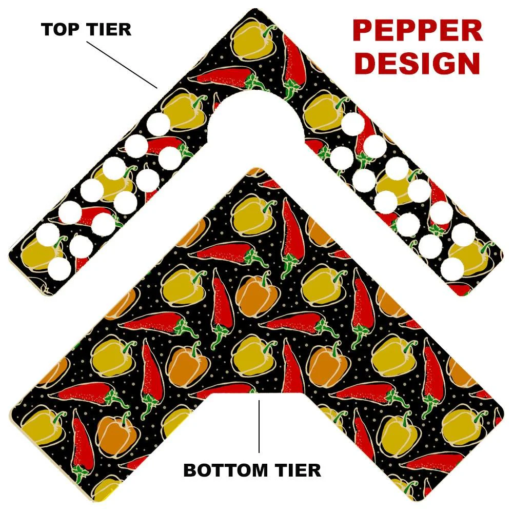 CHOOSE YOUR PATTERN - Counter Caddies™ - Corner Unit w/ K-Cup Holes and Trash Can Inset - Image 10