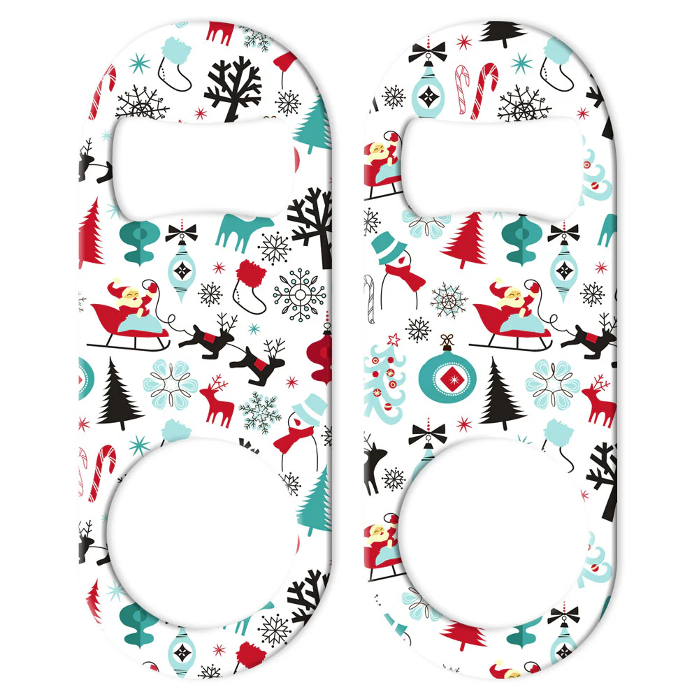 Christmas Pattern Mini Bottle Openers - Sold in Packs of 3 or Individually - Image 4