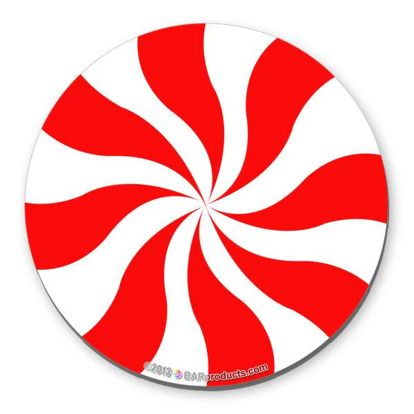 Christmas Peppermint Foam Kolorcoat™ Coaster - 4 inch Round - Image 3