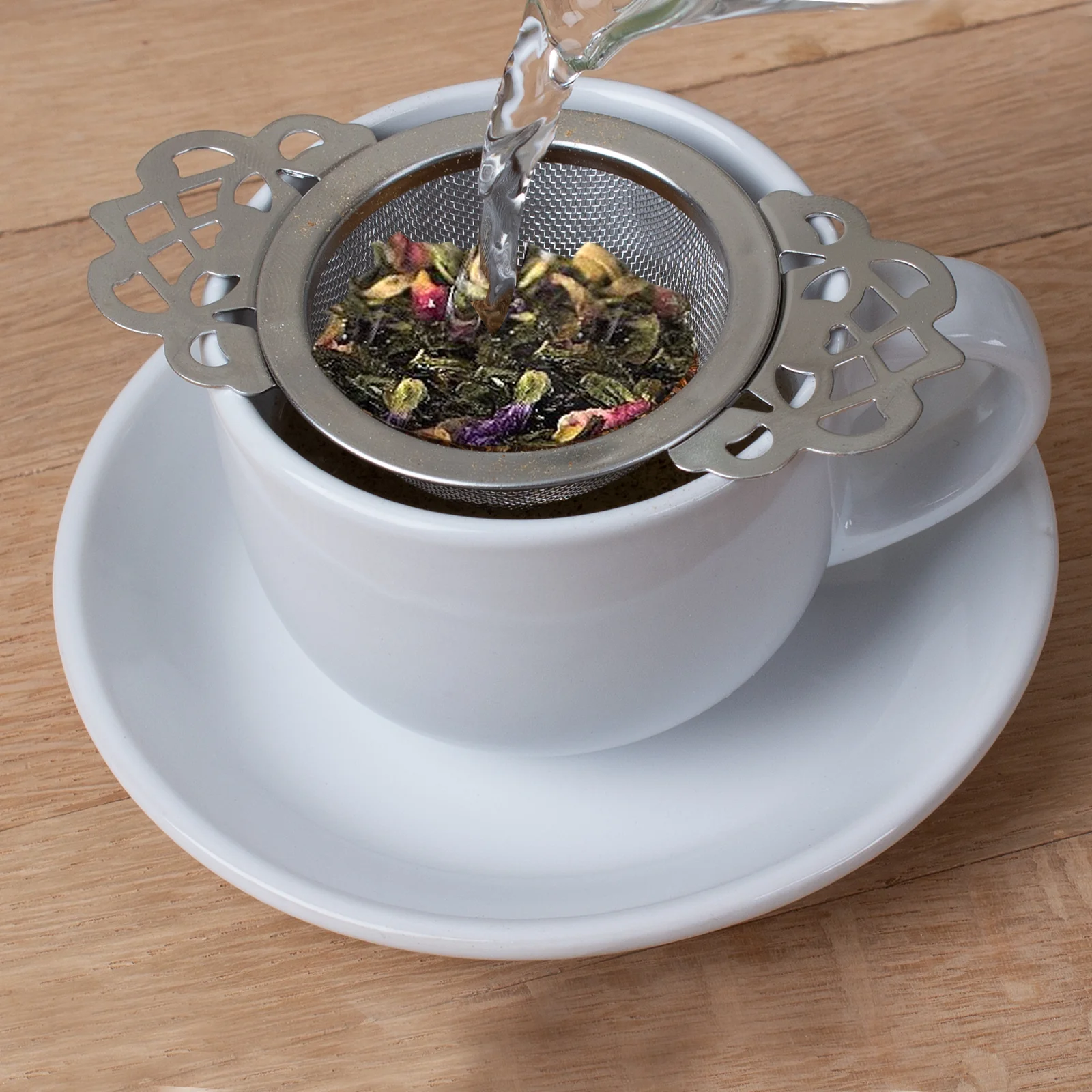 Chrome English Tea Strainer - Image 2