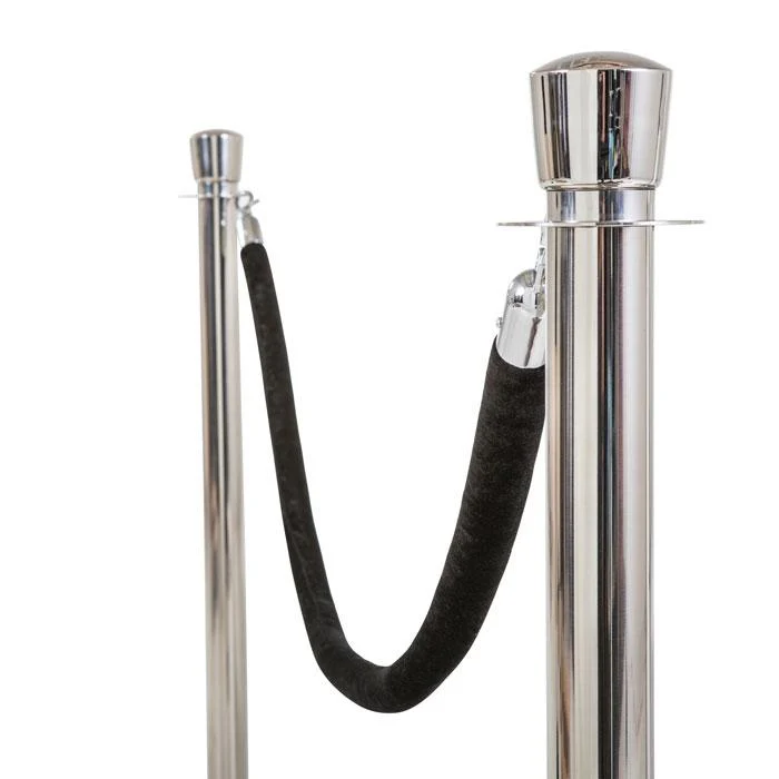 Chrome Post and Rope Stanchion - Set of 2 - Image 7