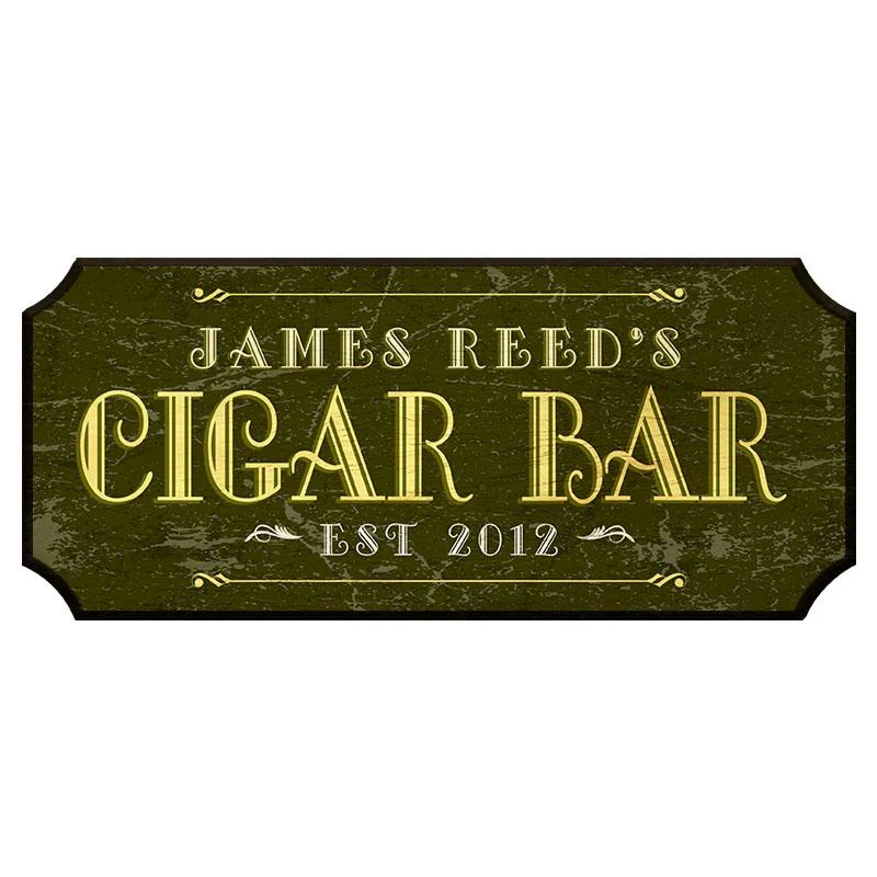 CIGAR BAR - CUSTOMIZABLE Wood Plaque Sign - Color Options - Image 5