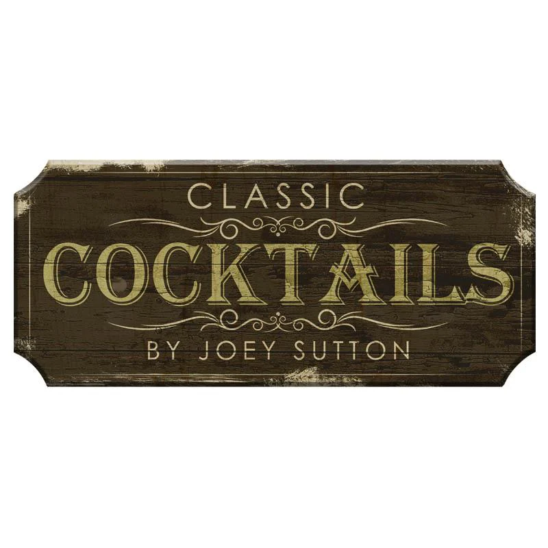CLASSIC COCKTAILS - CUSTOMIZABLE Wood Plaque Sign - Color Options - Image 4