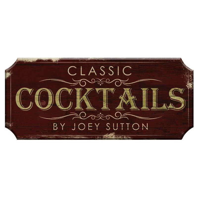 CLASSIC COCKTAILS - CUSTOMIZABLE Wood Plaque Sign - Color Options - Image 7