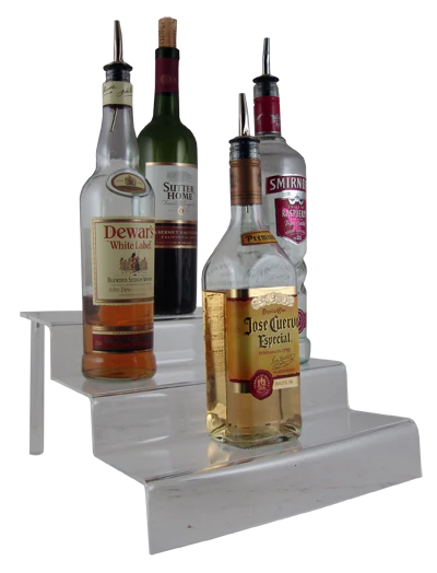 Clear Acrylic Liquor Bottle Shelves - Options Available