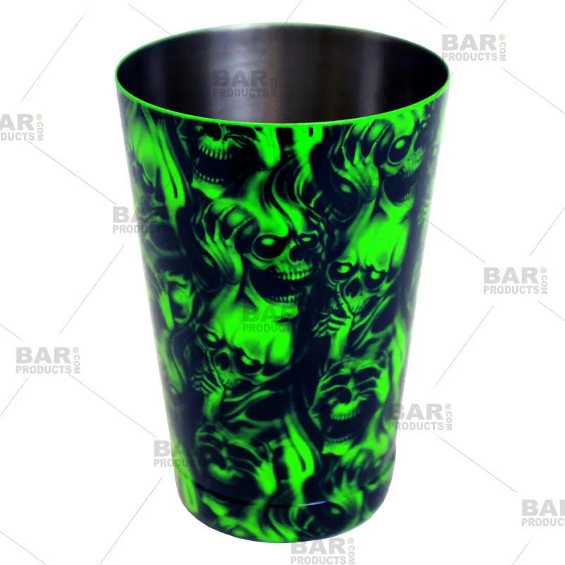 Cocktail Shaker Tin - 18oz weighted - NEON GREEN Evil - Image 3