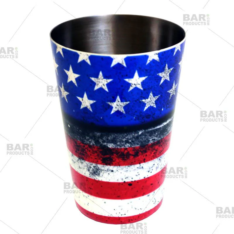 Cocktail Shaker Tin - 18oz weighted - U.S. Flag - Image 2
