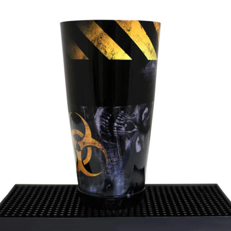 Printed Cocktail Shaker Tin - Grungy Hazard - 28 ounce Weighted - Image 3