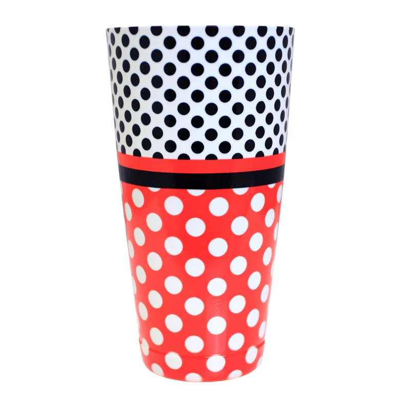 Printed Cocktail Shaker Tin - Minnie Mouse Polka Dots - 28 ounce Weighted