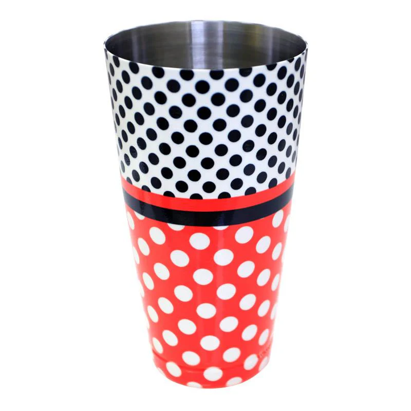 Printed Cocktail Shaker Tin - Minnie Mouse Polka Dots - 28 ounce Weighted - Image 2