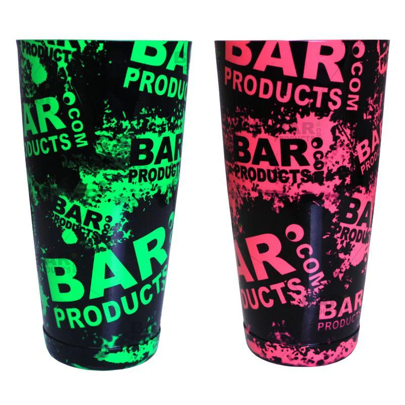 Printed Cocktail Shaker Tin - NEON BPC - 28 ounce Weighted