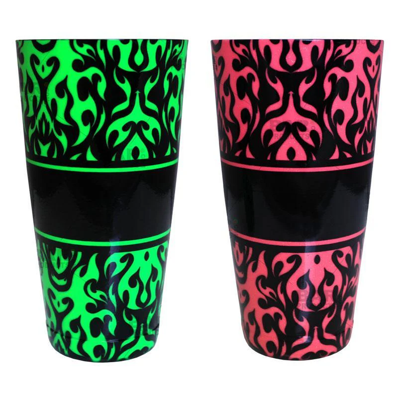 Printed Cocktail Shaker Tin - NEON Swirls - 28 ounce Weighted