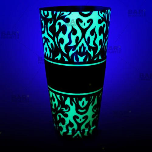 Printed Cocktail Shaker Tin - NEON Swirls - 28 ounce Weighted - Image 2