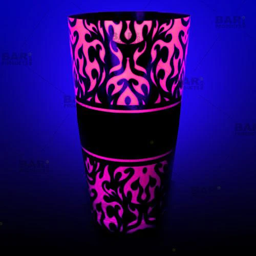 Printed Cocktail Shaker Tin - NEON Swirls - 28 ounce Weighted - Image 3