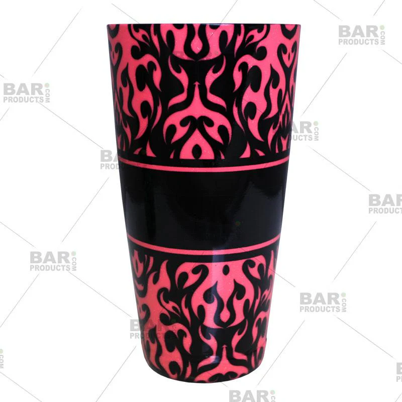 Printed Cocktail Shaker Tin - NEON Swirls - 28 ounce Weighted - Image 5