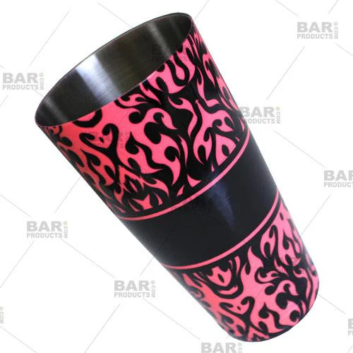 Printed Cocktail Shaker Tin - NEON Swirls - 28 ounce Weighted - Image 7