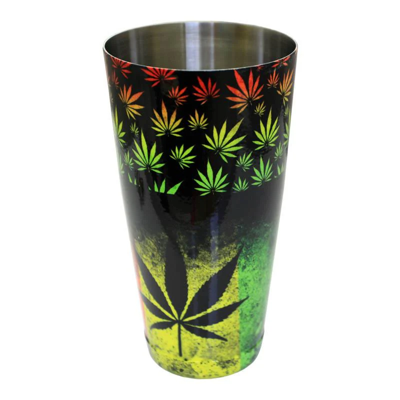 Printed Cocktail Shaker Tin - Rasta - 28 ounce Weighted - Image 2