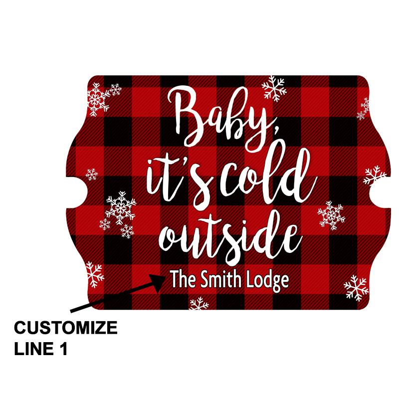 Cold Outside - Custom Tavern Shaped Wood Bar Sign - Image 3