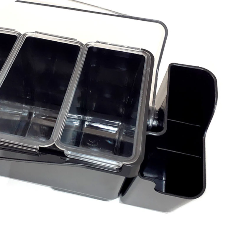 Condiment Holder w/ 6 1-Quart Fruit Trays and Straw Holders - Image 3