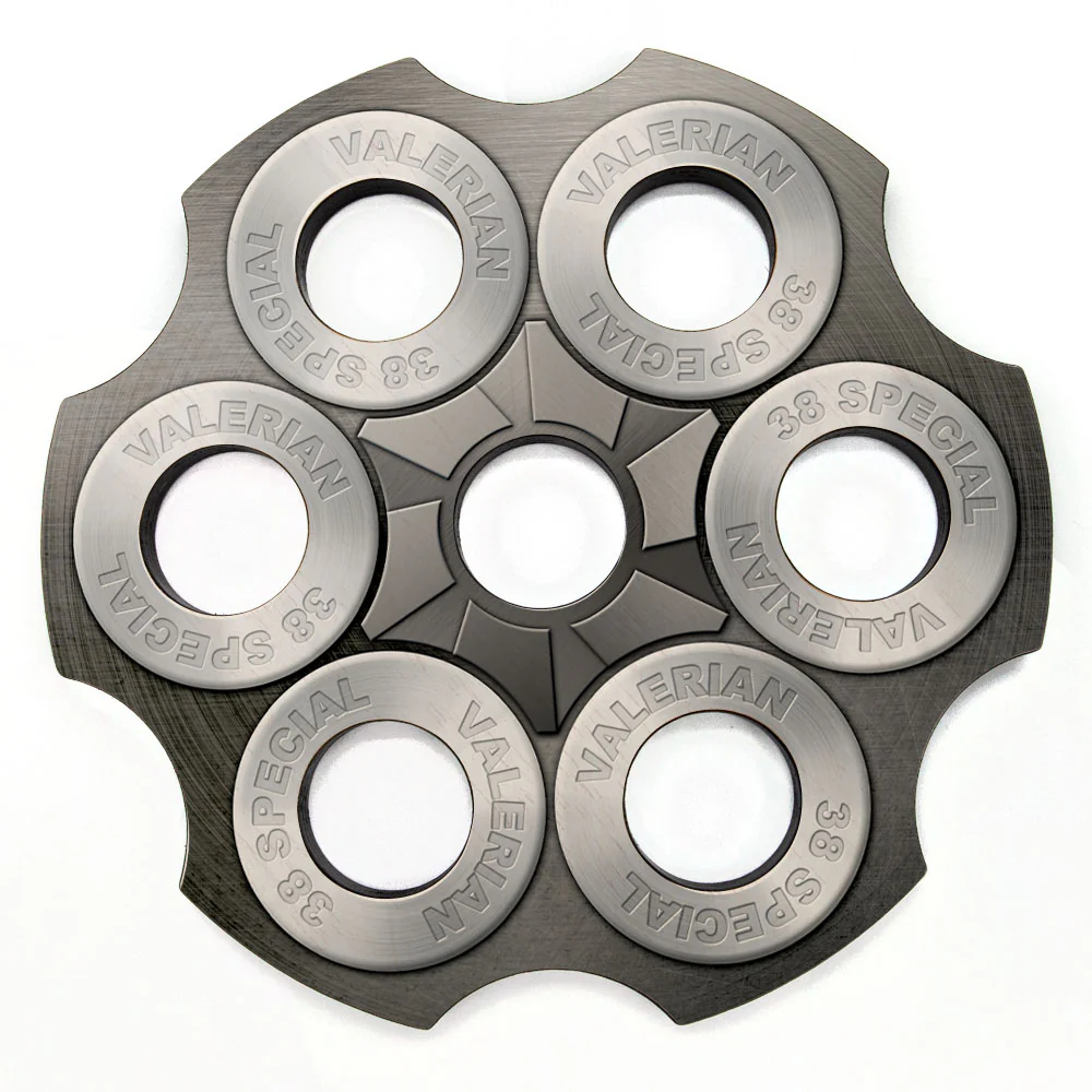 CUSTOMIZABLE 6-Shooter Wood Shot Glass Caddy Tray and Bottle Topper - "Revolver Cylinder" (2 Colors Available!) - Image 4