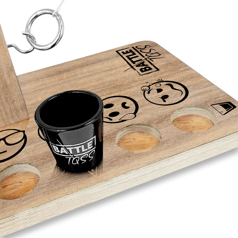 Battle Toss - 2 Player Ring Toss Game - Emoji Track (Light or Dark) - Image 3