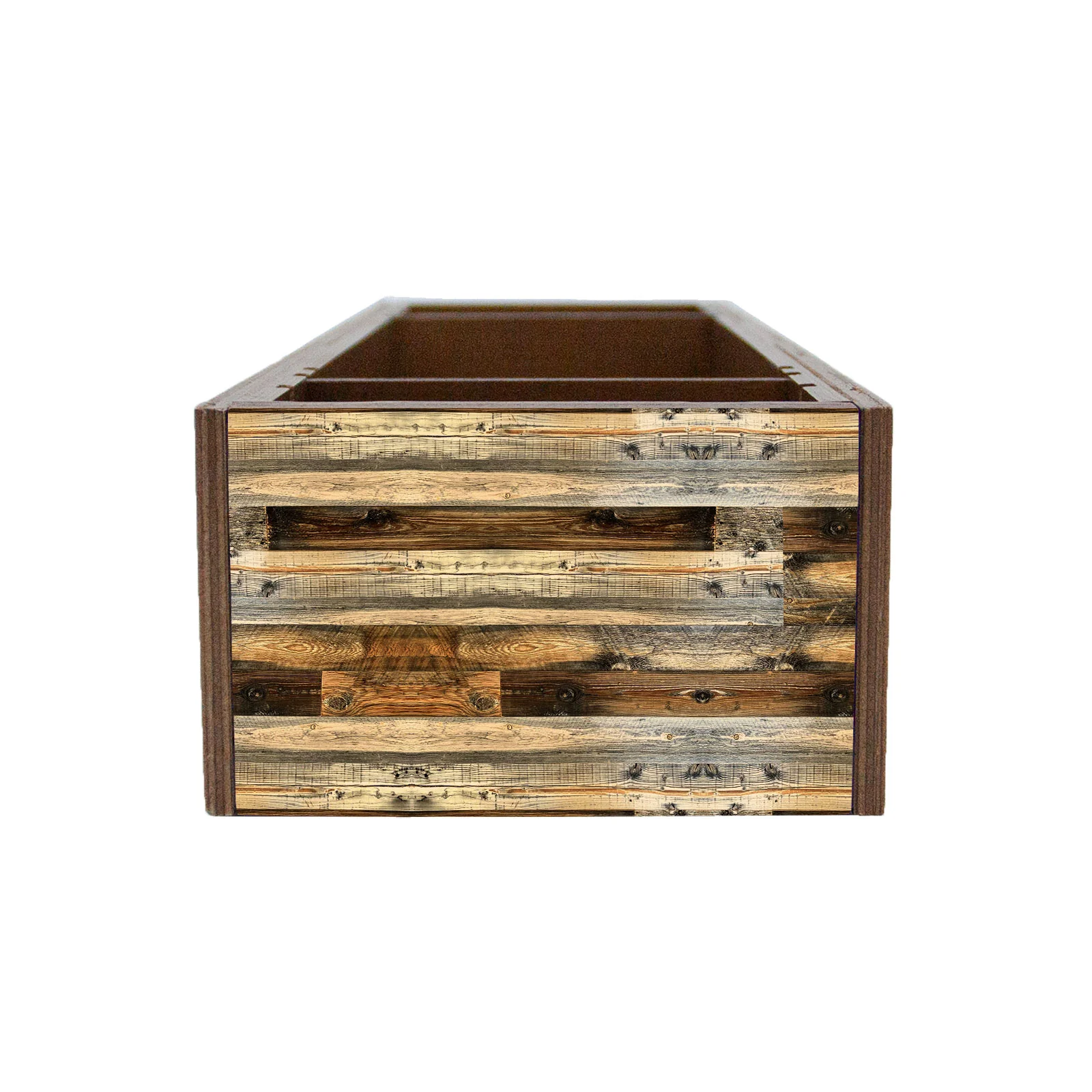 Wooden Condiment Caddy - Rustic Wood Plank - Image 4