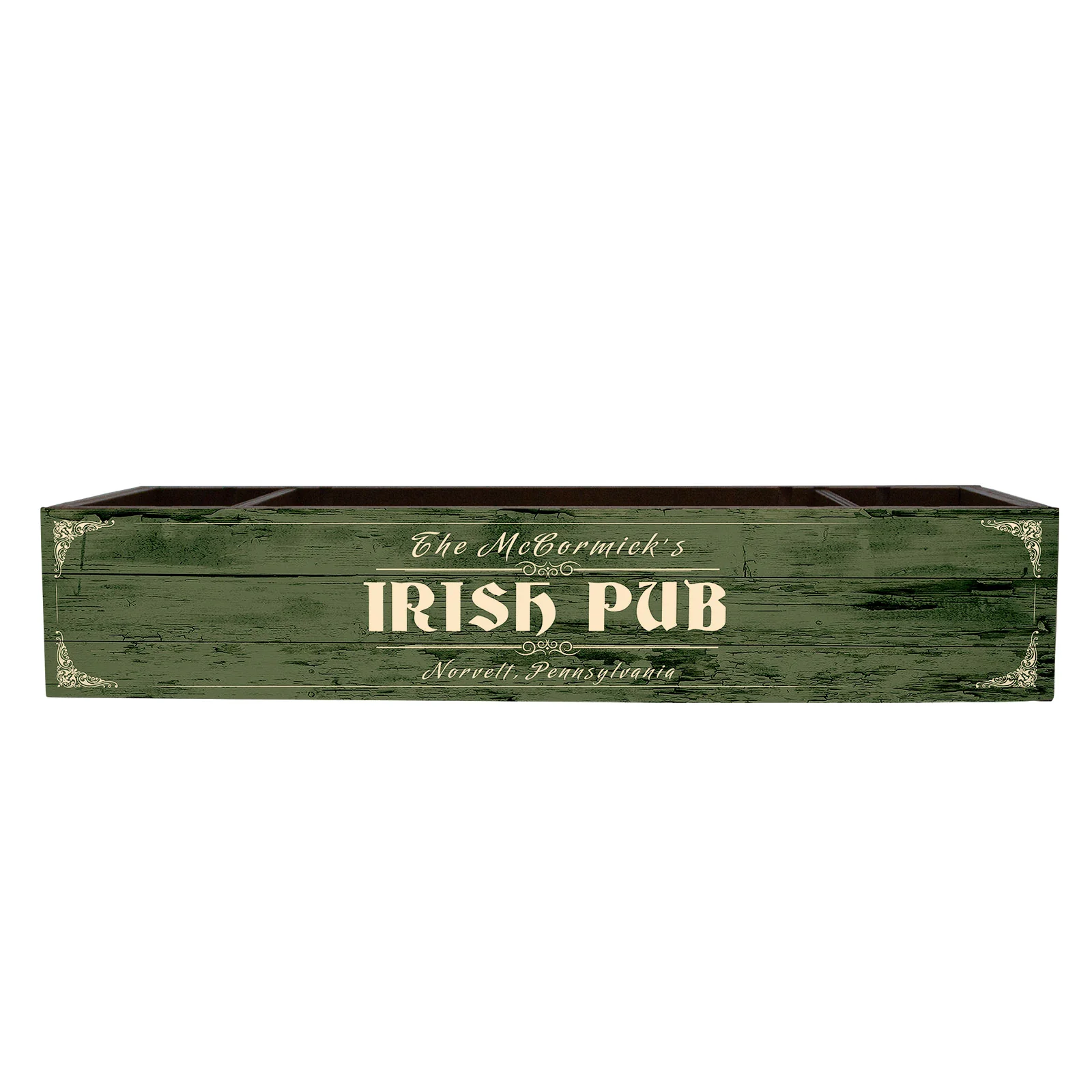 Custom Wooden Condiment Caddy - Irish Pub - Image 3