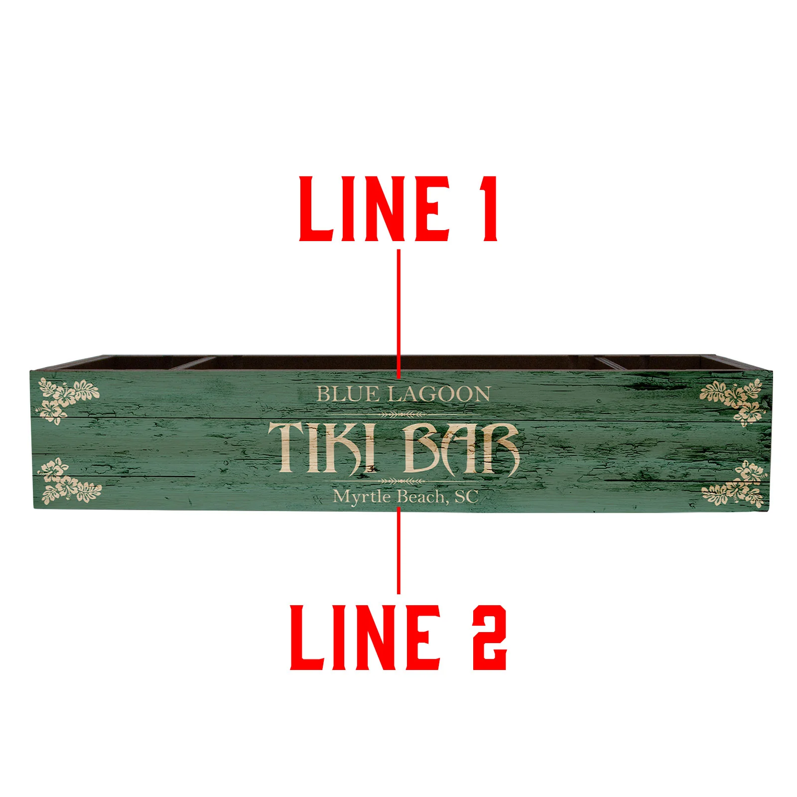 Custom Wooden Condiment Caddy - Tiki Bar - Image 5