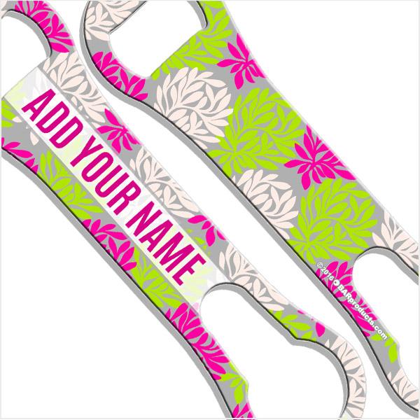 Coral Pattern V-Rod® Bottle Opener - ADD YOUR NAME - Image 2