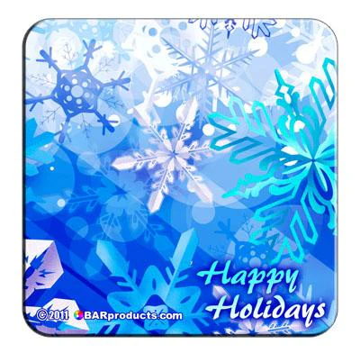 Cork Bottom Coasters - Christmas Theme - 4" - Image 5