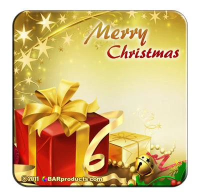 Cork Bottom Coasters - Christmas Theme - 4" - Image 6