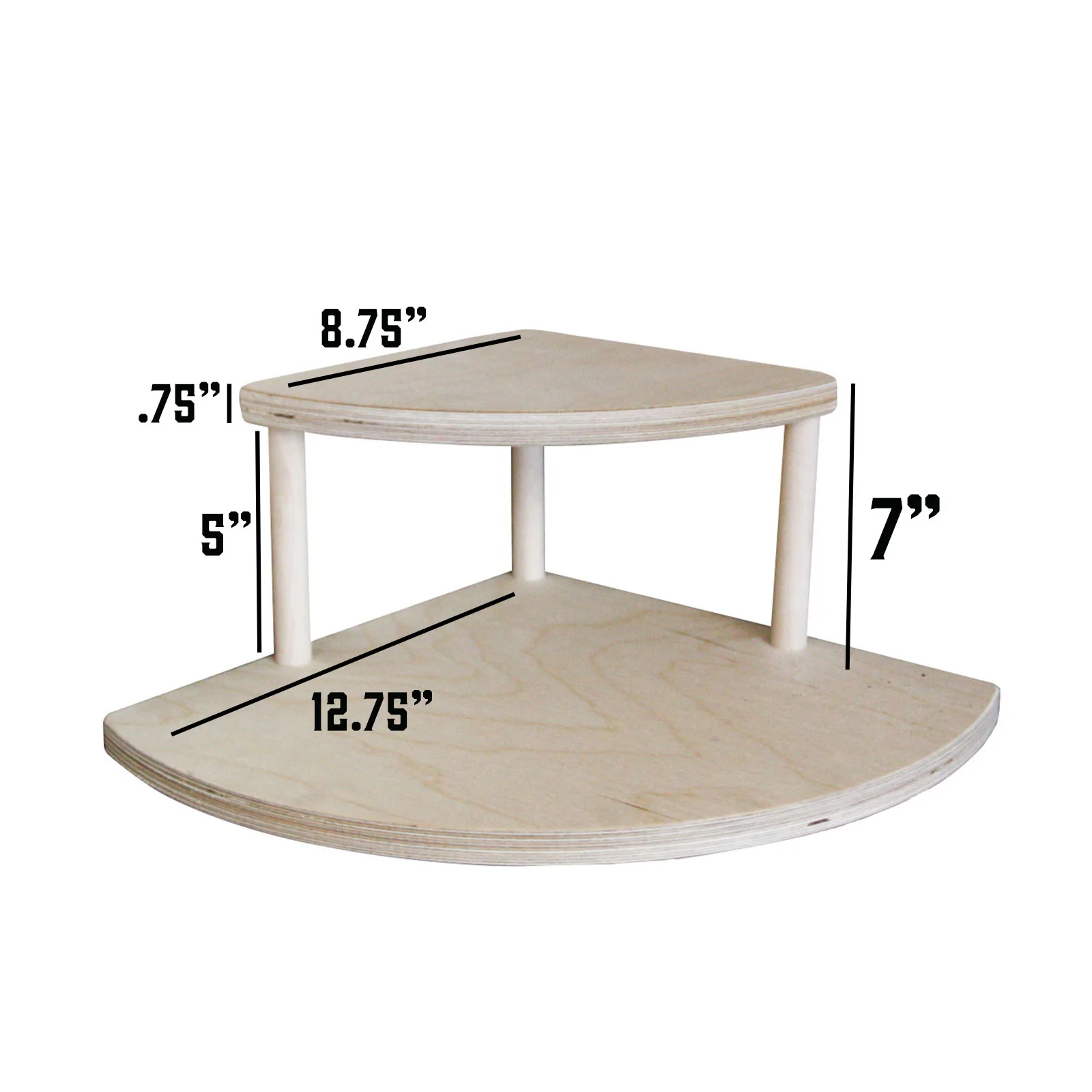Counter Caddies™ - 7" Tall Stained Corner Shelf - Available In Black And Natural - Image 10