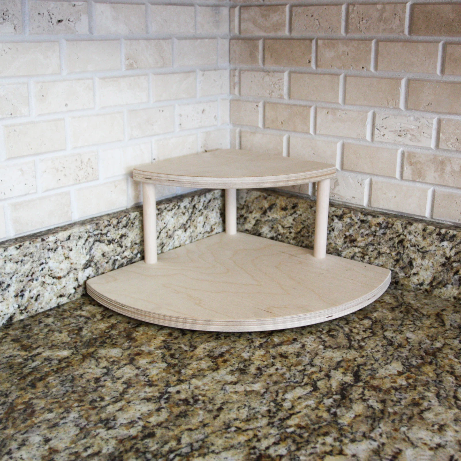 Counter Caddies™ - 7" Tall Stained Corner Shelf - Available In Black And Natural - Image 9
