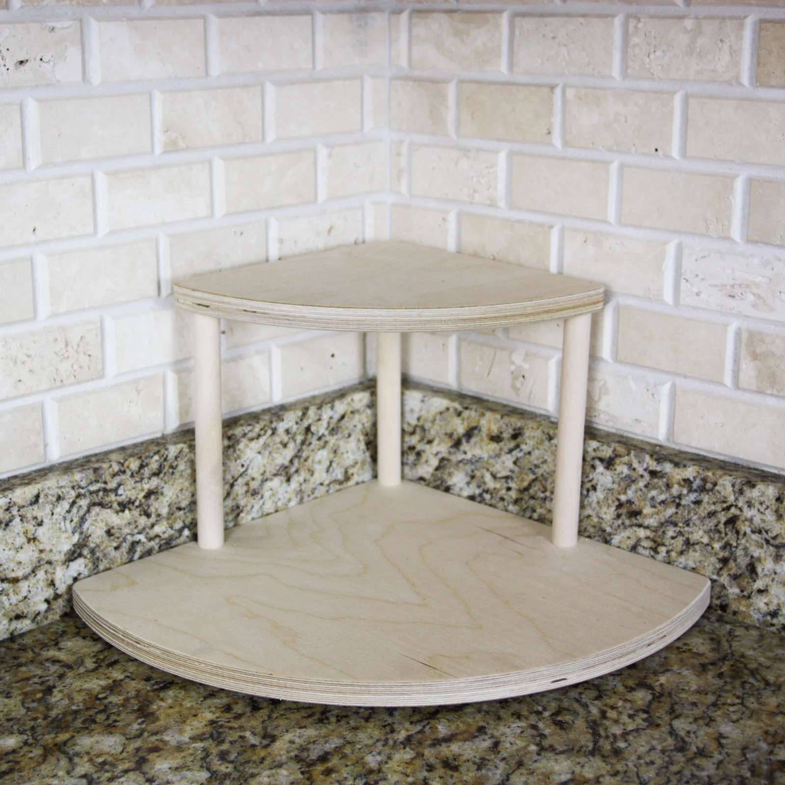 Counter Caddies™ - 9" Tall Stained Corner Shelf - Available In Black And Natural - Image 9