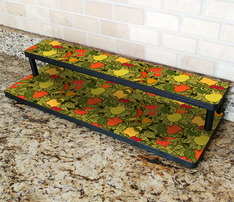 Counter Caddies™ - "Fruits and Vegetables" Themed Artwork - Straight Shelf - 24" Length - Image 2