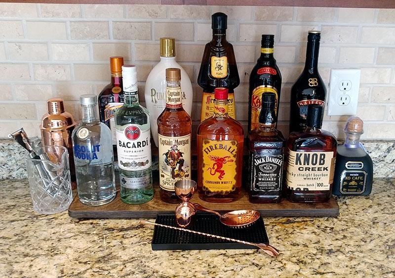 Counter Caddies™ - "LIQUOR" Themed Artwork - 24" STRAIGHT - Liquor/Wine Bottle Display - Image 3